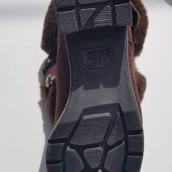 Sorel Fur lined fold over winter booties Size 5 - Picture 4 of 4